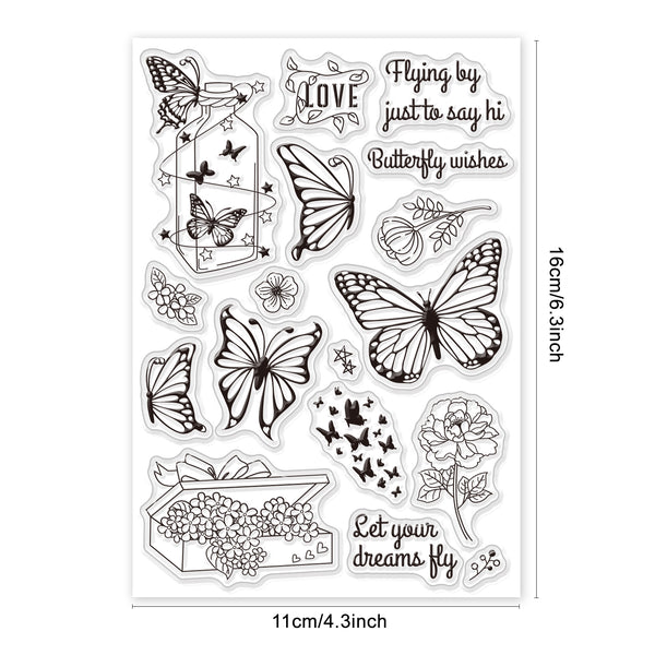 GLOBLELAND Happy Birthday Clear Stamps Silicone Stamp Cards Banner Birthday  Cake Balloon Gift Clear Stamps for Card Making Decoration and DIY  Scrapbooking 