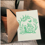 Globleland Snails, Flowers, Butterflies Carbon Steel Cutting Dies Stencils, for DIY Scrapbooking/Photo Album, Decorative Embossing DIY Paper Card