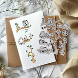 Rubber Clear Stamps, for Card Making Decoration DIY Scrapbooking, Cat Shape, 22x18x0.8cm