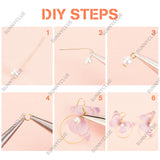 DIY Butterfly Wing Drop Earring Making Kit, Including Polyester Decoration, Brass Linking & Pendant & Pin & Cable Chain & Earring Hook & Jump Ring, Acrylic Pendant, Glass Pearl Beads, Golden, Wing Decoration: 30pcs/set