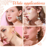 DIY Butterfly Wing Drop Earring Making Kit, Including Polyester Decoration, Brass Linking & Pendant & Pin & Cable Chain & Earring Hook & Jump Ring, Acrylic Pendant, Glass Pearl Beads, Golden, Wing Decoration: 30pcs/set