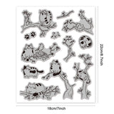 Rubber Clear Stamps, for Card Making Decoration DIY Scrapbooking, Cat Shape, 22x18x0.8cm