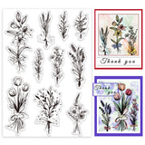 Custom Summer Theme PVC Plastic Clear Stamps, for DIY Scrapbooking, Photo Album Decorative, Cards Making, Flower, 160x110mm