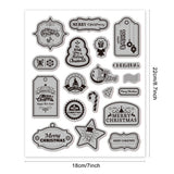 Rubber Clear Stamps, for Card Making Decoration DIY Scrapbooking, Mixed Shapes, 22x18x0.8cm