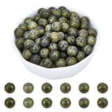 Natural Serpentine/Green Lace Stone Beads Strands, Round, 8mm, Hole: 1mm, about 46~49pcs/strand, 14.5~15.3 inche(36.83~39cm), 2strands/box
