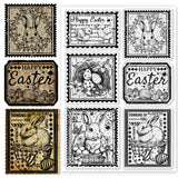 Custom PVC Plastic Clear Stamps, for DIY Scrapbooking, Photo Album Decorative, Cards Making, Rabbit, 160x110mm