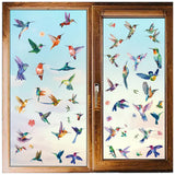 8 Sheets 8 Styles PVC Waterproof Wall Stickers, Self-Adhesive Decals, for Window or Stairway Home Decoration, Rectangle, Bird, 200x145mm, about 1 sheet/style