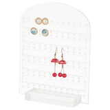 6-Tier Transparent Acrylic Earring Display Stands, Earring Organizer Holder, Arch Pattern, Finished Product: 4x14x18.5cm