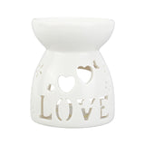 1Pcs Ceramic Candle Holder Oil Burner, Essential Oil Incense Aroma Diffuser, Flower Pattern, 7.45x8.9cm, Hole: 33x50mm, Inner Diameter: 6.8cm