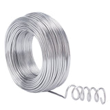Round Aluminum Wire, Bendable Metal Craft Wire, for DIY Jewelry Craft Making, Silver, 10 Gauge, 2.5mm, 35m/500g(114.8feet/500g), 500g/box
