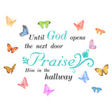 PVC Wall Stickers, for Wall Decoration, Butterfly Pattern, 230x590mm