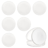 6Pcs Blank Alloy Discs, with Plastic Box, Flat Round, for DIY Souvenir Medals, Commemorative Coin, Silver, 40x3mm