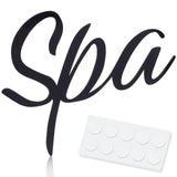 2Pcs Acrylic Spa Signs, with 30Pcs Acrylic Double-sided Sticker, Flat Round, for Salon Wall Decoration, Mixed Color, 230x190x2.9mm