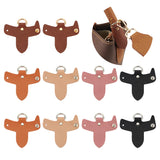5 Pairs 5 Colors Leather Undamaged Bag D Ring Connector, No Punch Detachable Bag Handle Cover for Adding Handbag Crossbody Shoulder Strap, Mixed Color, 69x69x2~10.5mm, Hole: 3mm, Inner Diameter: 12x7.5mm, 1 pair/color