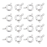 30Pcs 304 Stainless Steel Spring Ring Clasps, Manual Polishing, Necklace Design Materials, Stainless Steel Color, 5mm, Hole: 1mm