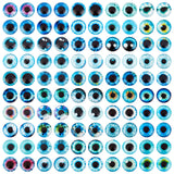 100Pcs Craft Glass Doll Eyes, Stuffed Toy Eyes, Half Round, Mixed Color, Mixed Color, 12mm
