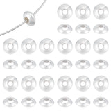 30Pcs 925 Sterling Silver Spacer Beads, Disc, Silver, 5x2.5mm, Hole: 1.5mm