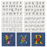 4 Sheets 11.6x8.2 Inch Stick and Stitch Embroidery Patterns, Non-woven Fabrics Water Soluble Embroidery Stabilizers, Letter, 297x210mmm