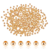 Brass Beads, Long-Lasting Plated, Rondelle, Real 14K Gold Plated, 3x2.5mm, Hole: 1.2mm, 300pcs/box