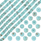 1 Srand Natural Howlite Beads Strands, Dyed, Heishi Beads, Flat Round/Disc, Sky Blue, 3.5~4x2mm, Hole: 0.8mm, about 180~192pcs/strand, 15.7 inch(40cm)