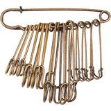 Iron Brooch Findings, Kilt Pins, Antique Bronze, 20pcs/set