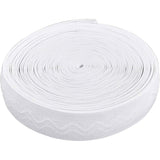 Polyester Non-Slip Silicone Elastic Gripper Band, for Garment Sewing Project, White, 25x1mm, about 10yards/roll
