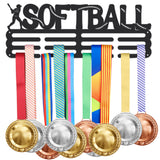 Sports Theme Iron Medal Hanger Holder Display Wall Rack, with Screws, Softball Pattern, 150x400mm