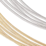 40G 2 Colors French Copper Wire Grimp Wire, Round Flexible Coil Wire, Metallic Thread for Embroidery and Jewelry Making, Golden & Silver, 18 Gauge, 1mm, 20g/color