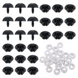 Plastic Safety Noses, Craft Nose, with Washers, for DIY Doll Toys Puppet Plush Animal Making, Black, 17x23x21mm, 30 sets/box