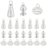 60Pcs 3 Style Alloy Pendant, Platinum, 14~23x13~20x9.5~13mm, Hole: 2.5~3.5mm, 20pcs/style