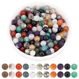 220Pcs 11 Styles Natural Gemstone Beads, Round, Mixed Dyed and Undyed, 6mm, Hole: 0.8~1.2mm, 20pcs/style