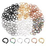 300Pcs 6 Style 304 Stainless Steel Open Jump Rings, Mixed Color, 50pcs/style