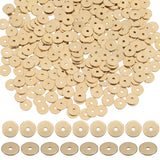 Brass Spacer Beads, Long-Lasting Plated, Disc, Golden, 6x0.5mm, Hole: 1mm, 400pcs/box