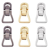 ® 6Pcs 3 Colors Zinc Alloy Hanger Ring Clasps, for Bag Buckle Accessories Makings, Mixed Color, 4.1x2.2x1.08cm, 2pcs/color