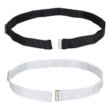 2Pcs 2 Colors Simple Polyester Shirt Stay Belt, Adjustable Hidden Belt for Shirt Rack Shirt Clips, Black and White, 42-1/2 inch(108cm), 1Pc/color