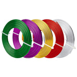 Aluminum Wire, Flat, Mixed Color, 3mm, about 16.4 Feet(5m)/roll, 5colors, 1roll/color, 5 rolls/set