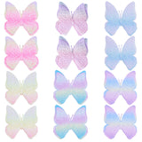 36Pcs 6 Colors Butterfly Shape Cloth Sew on Patches Applique, DIY Sewing Craft Decoration for Clothes Jeans, Mixed Color, 52x48x2mm, 6pcs/color