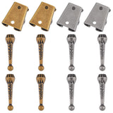 DIY Bolo Tie End Making Finding Kit, Including Alloy Cord Ends, Iron Slide Clasps, Mixed Color, 12Pcs/box