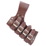 PU Sheath Holder, for Knight Sword, with Iron Buckles, Garment Accessories, Coconut Brown, 180x155x13mm, Inner Diameter: 41x15mm