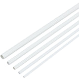 30Pcs 5 Style ABS Plastic Hollow Round Tubes, DIY Handmade Sand Table Material Model Building, White, 400x3~8mm, Hole: 2~7mm, 6pcs/style