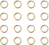 Brass Jump Rings, Open Jump Rings, Golden, 8x1mm, about 6mm inner diameter, about 360pcs/bag
