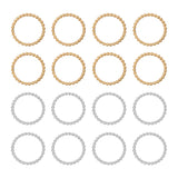 20Pcs 2 Colors  304 Stainless Steel Linking Ring, Round Bead Ring, Golden & Stainless Steel Color, 12.5x1mm, Hole: 10mm, 10pcs/color