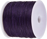Round Waxed Polyester Cords, Twisted Cord, Purple, 0.5mm, about 106m/roll