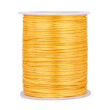 Polyester Cord, for Knitting Chinese Knots, Gold, 2mm, about 109.36 Yards(100m)/Roll