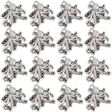 40Pcs Tibetan Style Alloy Pendant Rhinestone Settings, Octopus, Antique Silver, Fit for 0.9~1.4mm Rhinestone, 20x21x2mm, Hole: 1.8mm