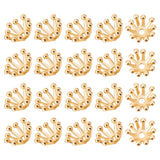 20Pcs Brass Multi-Petal Bead Caps, Long-Lasting Plated, Flower, Real 18K Gold Plated, 7.5x4mm, Hole: 1.4mm