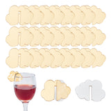 Cloud Acrylic Wine Glass Charms Tag, Wine Glass Marker, for Wedding Party Decoration, Gold, 29x40x1.5mm