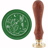 Brass Wax Seal Stamp with Handle, for DIY Scrapbooking, Cactus Pattern, 3.5x1.18 inch(8.9x3cm)