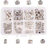 Alloy European Beads, Mixed Shapes, Antique Silver, 11x7x3cm