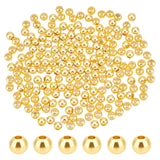 Brass Beads, Long-Lasting Plated, Rondelle, Golden, 4x3.5mm, Hole: 1.5mm, 400pcs/box